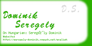 dominik seregely business card